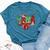 Christmas Mama Coquette Bow Mama Claus Christmas Tree Cake Bella Canvas T-shirt Heather Navy