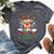 Peds Nurse Boo Crew Reindeer Nurse Buffalo Plaid Christmas Bella Canvas T-shirt Heather Dark Grey