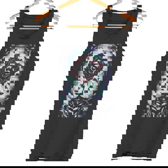 Eyeball Distressed Weirdcore Aesthetic Goth Grunge Eye Rose Tank