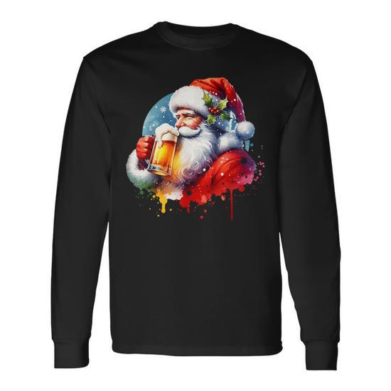 T-shirt Homme Noël 'Ho Ho Ho Cubed' - Marque Gildan, 100% Coton, Manches Longues, Tailles S à 2XL, Neuf Avec étiquettes