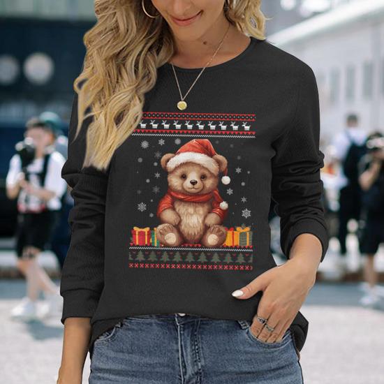 Maglione Di Natale Per Uomo Litherday - Motivo Pinguino Brullo, Maniche Lunghe, Scollo Rotondo, 50% Viscosa