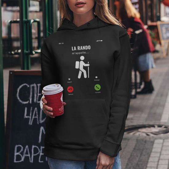Sweat à Capuche "Le Jura M'Appelle" - Humour Montagne Randonnée - Coupe Classique 241g