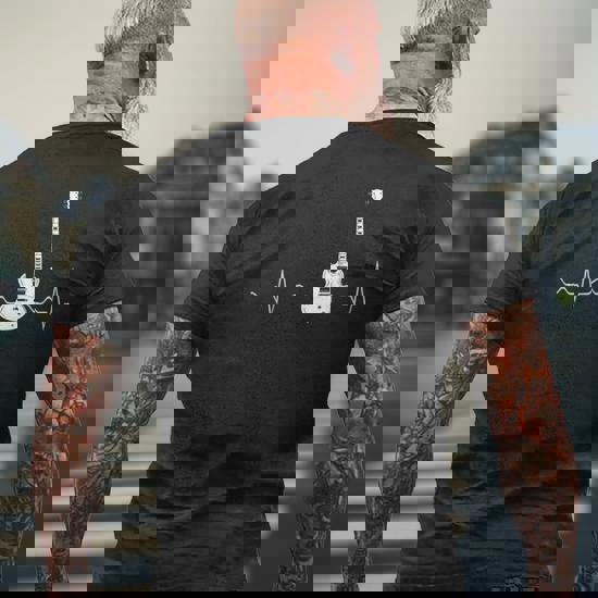 Maglietta Chitarrista Con Design Battito Cardiaco - Cotone Per Musicisti E Appassionati - Foto 3