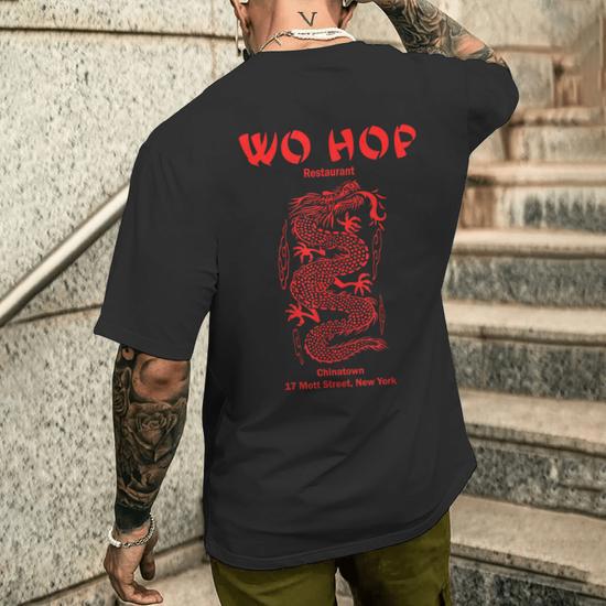 Red Wo Hop Restaurant Chinatown Serpent Dragon Vintage Men's T
