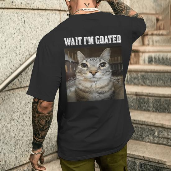 Wait I'm Goated Funny Meme Humor Quote Saying Vintage Men's