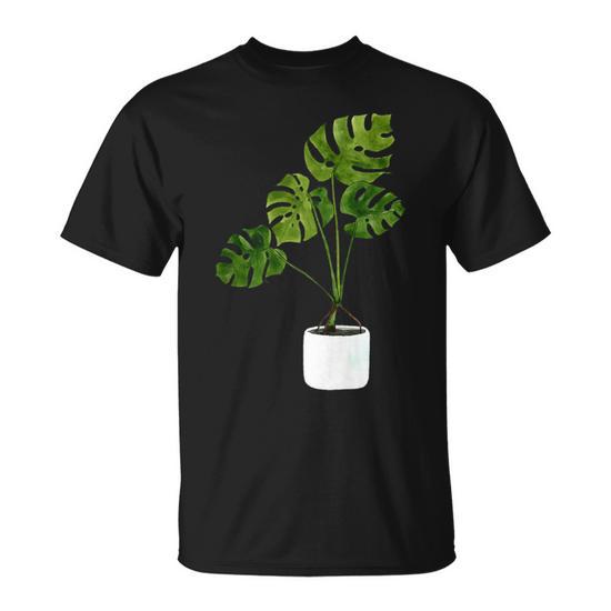 Monstera Deliciosa Plant Green Elephant Ear Ears Moss Pole Tank Top T-Shirt  - Monsterry
