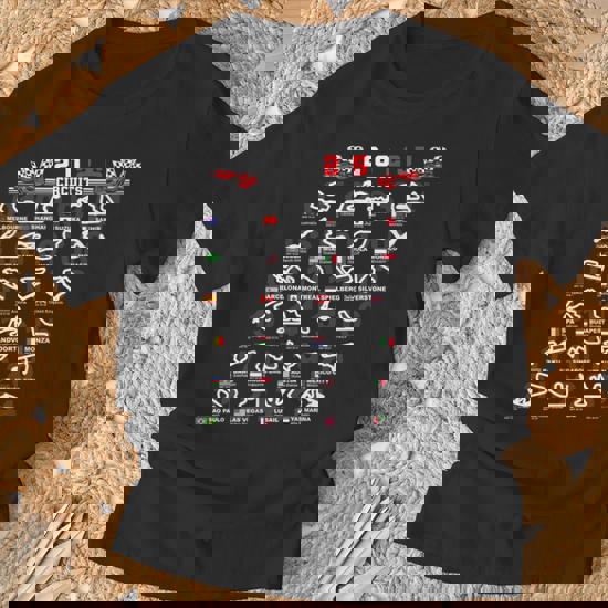 2025 Open Wheel Racing World Circuits Race Tracks T-Shirt