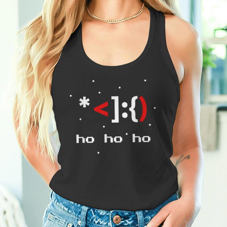 Ascii Santa Claus Face Coder 8Bit Retro Xmas Tank Top