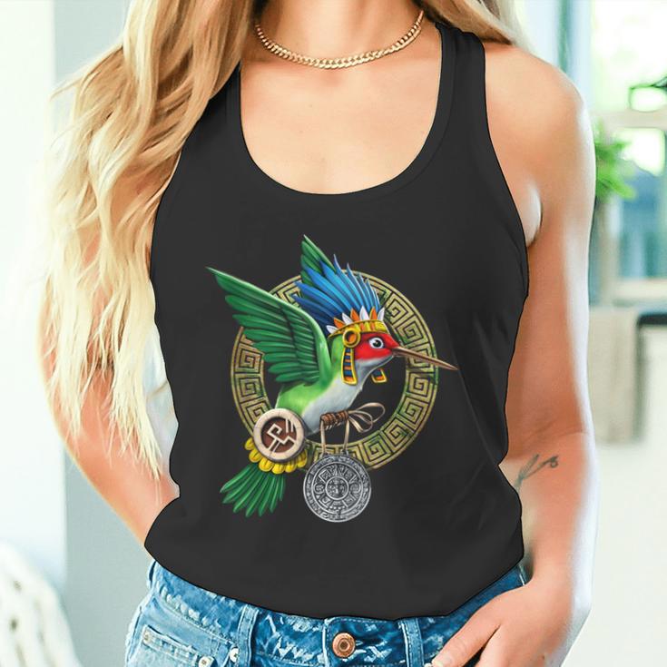 Aztec God Huitzilopochtli Hummingbird Mayan Colibri Bird Tank Top Tank ...