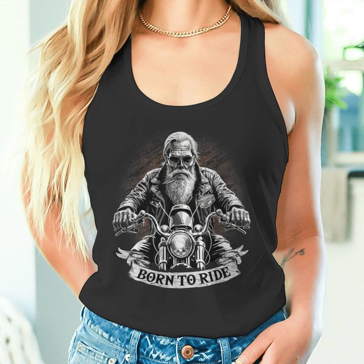 Born To Ride Biker Motorcyclist Slogan Tank Top