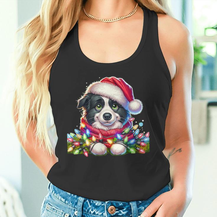 Christmas Hat Border Collie Border Collies Tank Top