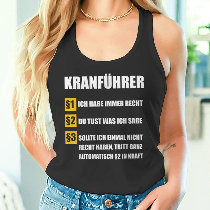 Crane Driver Tank Top