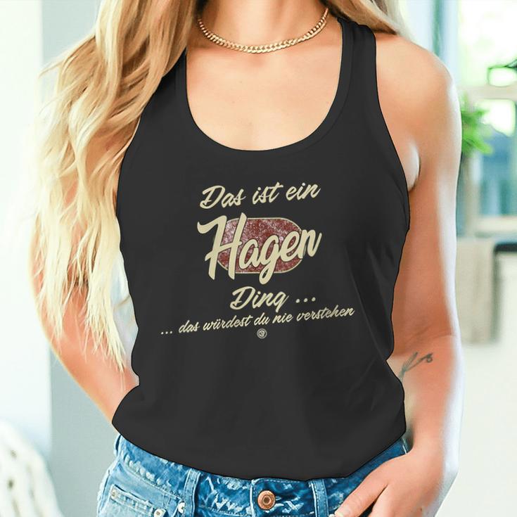 Damen Das Ist Ein Hagen Ding Lustiges Familie Hagen Mit-Ausschnitt Tank Top