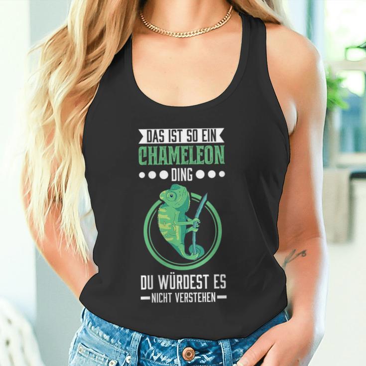 Damen Das Ist So Ein Chameleon Ding Chamäleon Mit-Ausschnitt Tank Top