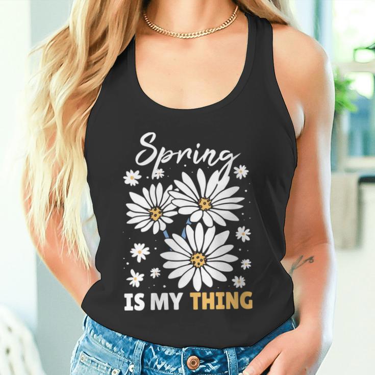 Damen Frühling Ist Mein Ding Gänseblümchen Mit-Ausschnitt Tank Top