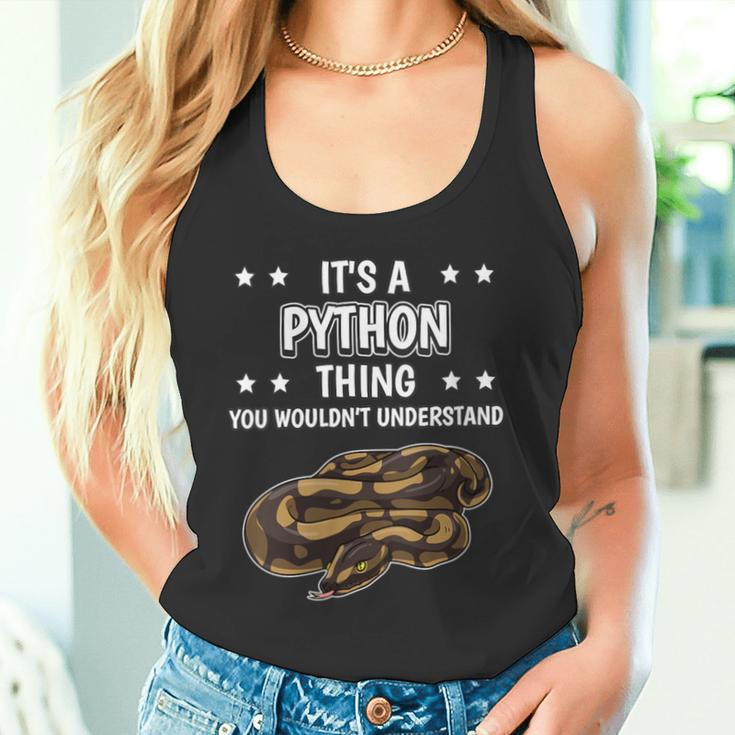 Damen Ist So Ein Python Ding Lustiger Spruch Pythons Mit-Ausschnitt Tank Top