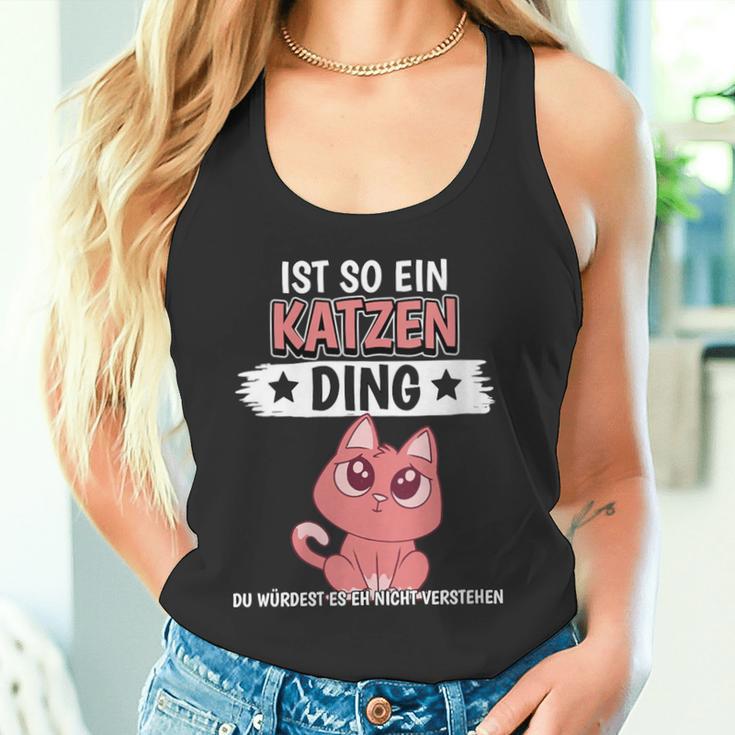 Damen Katzen Sachen Ist So Ein Katzen Ding Katzen Mit-Ausschnitt Tank Top