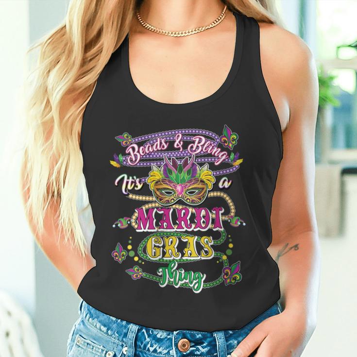 Damen Mardis Gras Perlen Und Bling Es Ist Ein Mardi Gras Ding Mit-Ausschnitt Tank Top