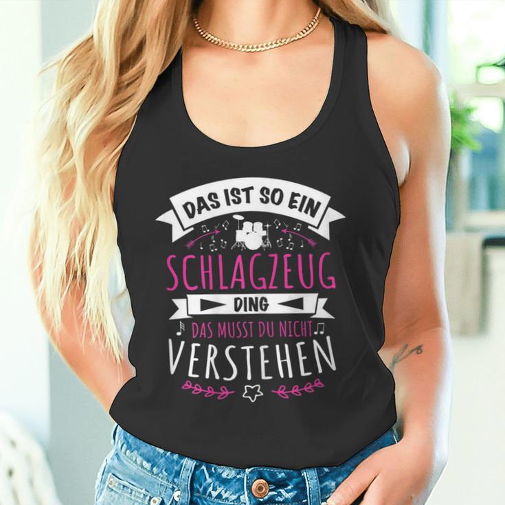 Damen Schlagzeuger Drummer Musiker Das Ist So Ein Schlagzeug Ding Tank Top