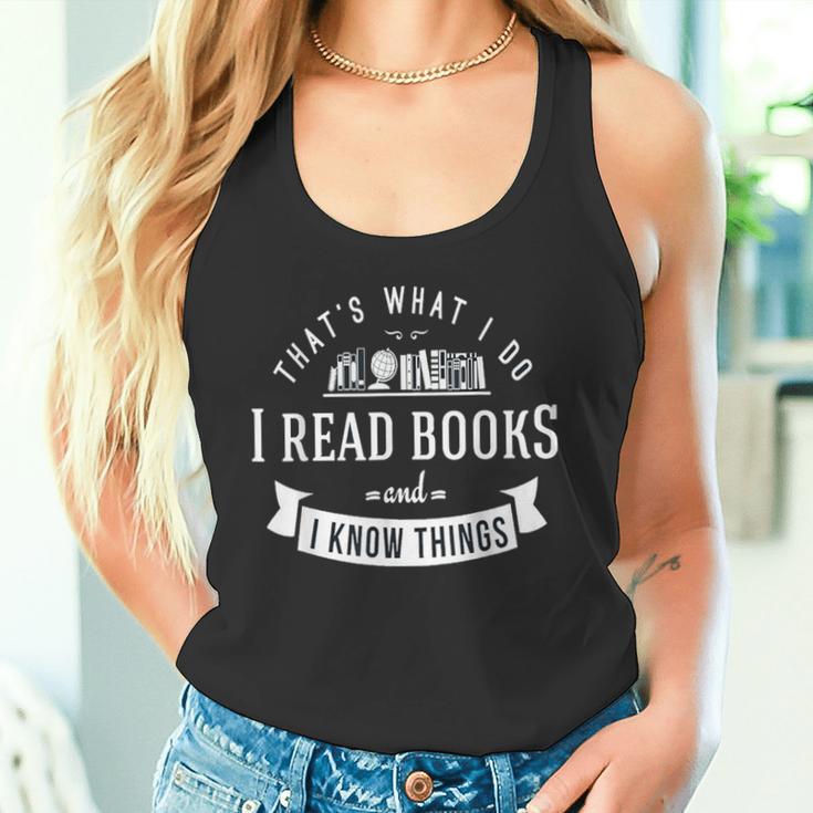 Das Ist Es Was Ich Bücher Lesen Und Ich Weiß Dinge Tank Top