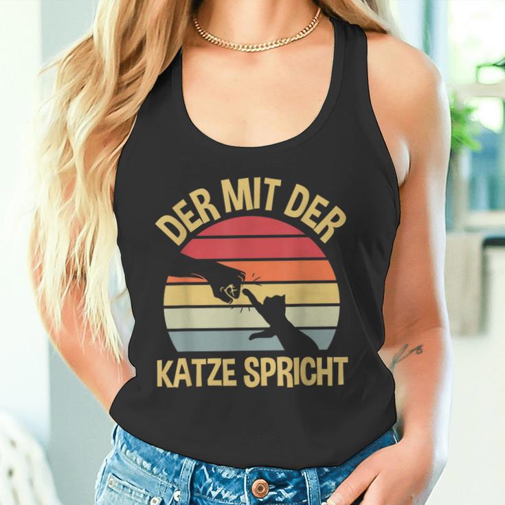 Der Mit Der Katze Speaks Cats Katzenpapa The Mit Cat Tank Top