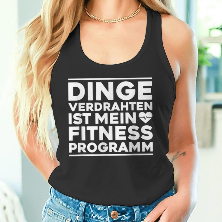 Dingeerdrahtten Ist Mein Fitnessprogramm Elektroniker German Tank Top