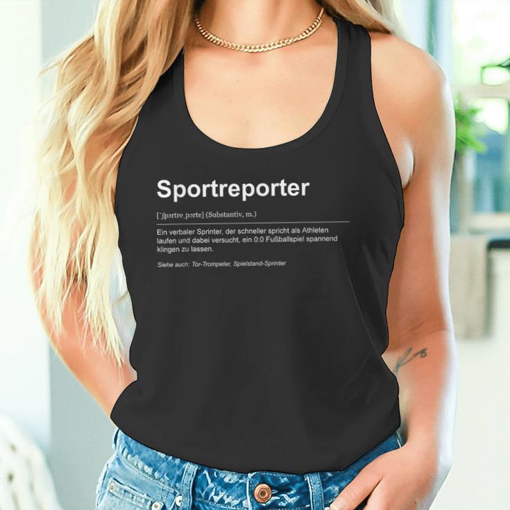 Dynamic Sportreporter Spannung Und Emotionen Tank Top