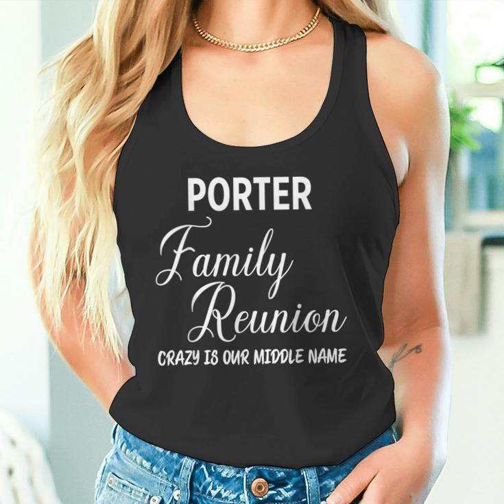 Family Name Porter Reunion Last Name Tag Tank Top