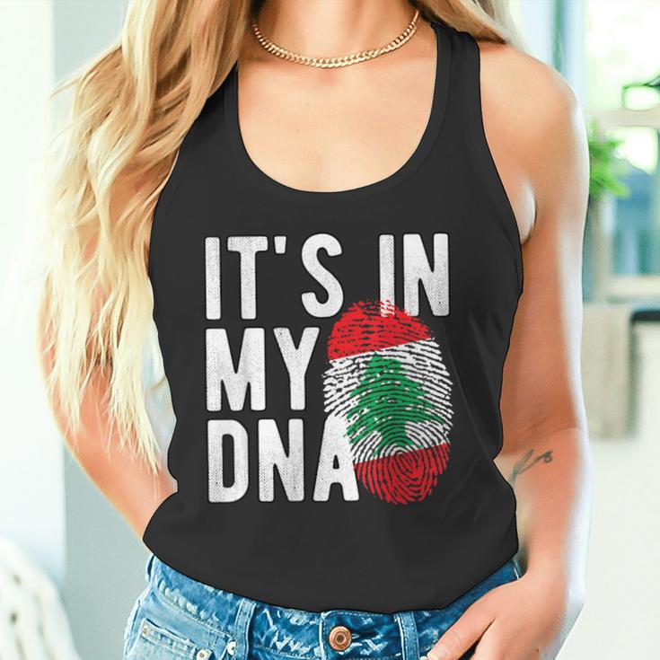 It's In My Dna Lebanon Flag Fingerprint Tank Top