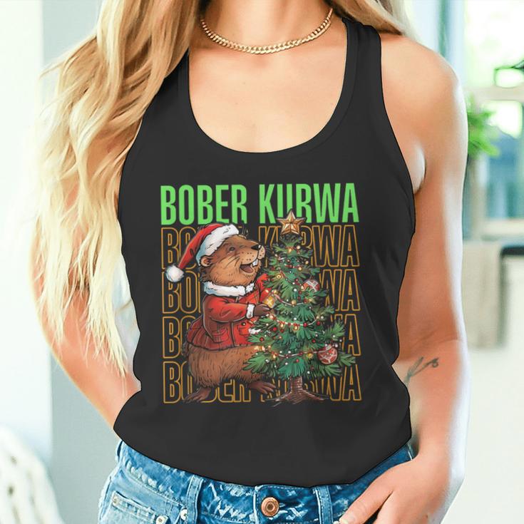 Polish Meme Christmas Bobr Kurwa Bober Bobr Tank Top