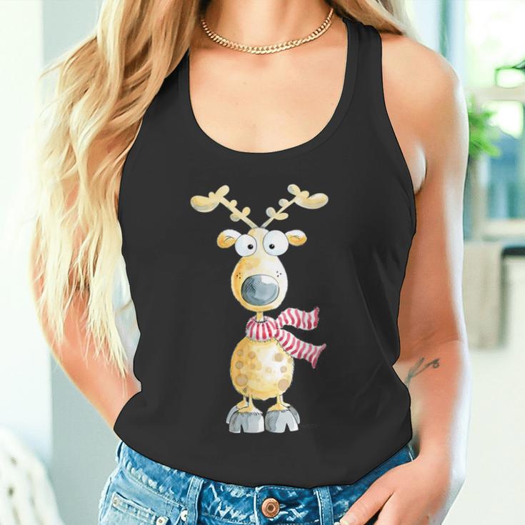 Winter Reindeer I Deer Wild Animal Elk Animal Motif Tank Top