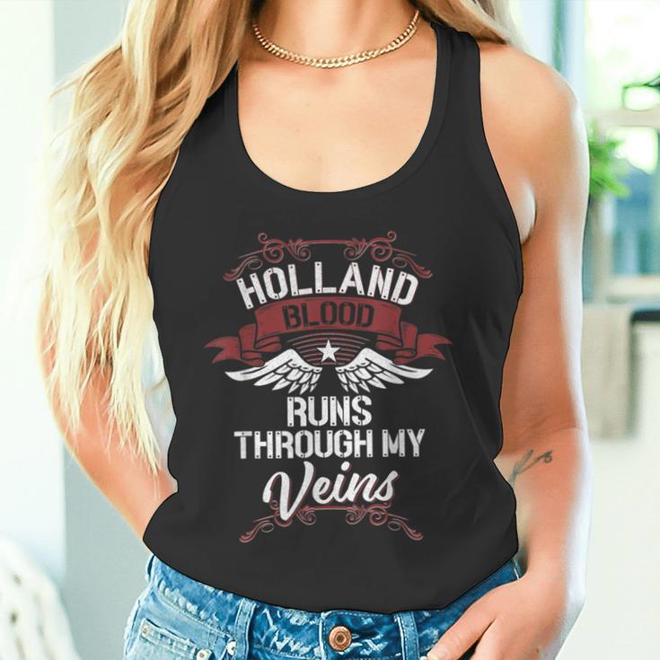 Holland Blood Runs Through Myeins Nachname Family Tank Top