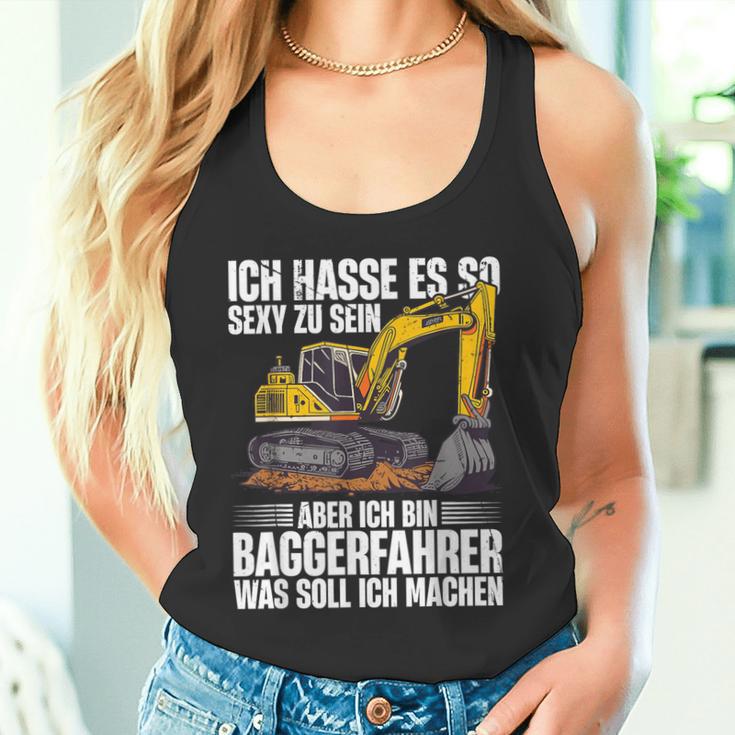 Ich Bin Baggerfahrer Construction Worker Digger Tank Top