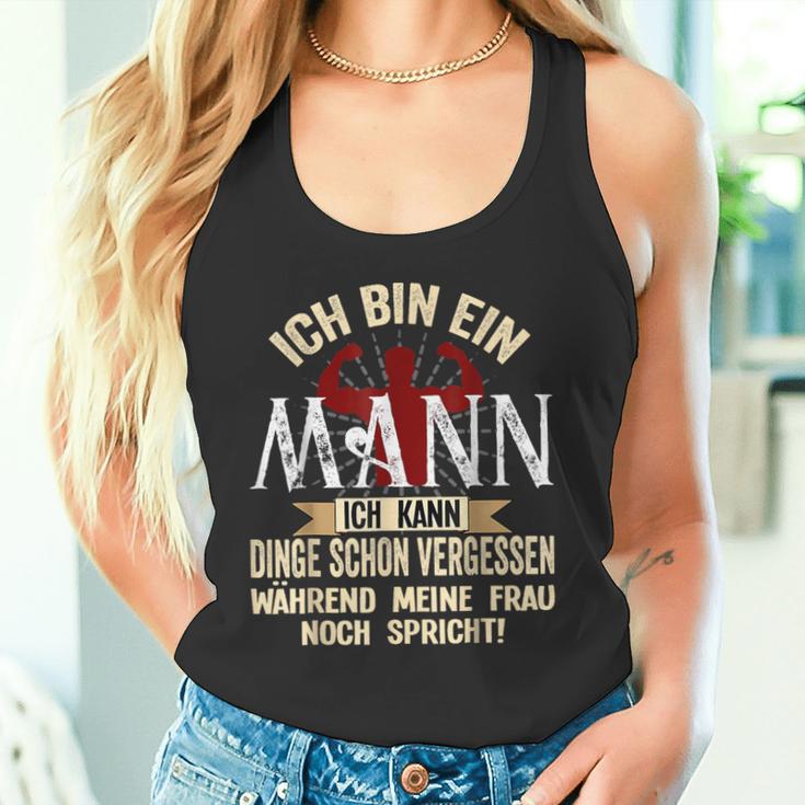 Ich Bin Ein Mann Ich Kann Dinge Schonergessen Humour Fun Tank Top