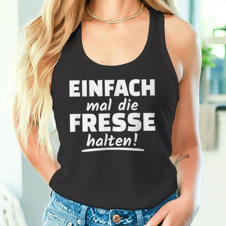 Ich Mal Die Fresse Halten Text In German Tank Top