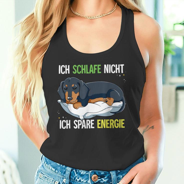 Ich Schlafe Nicht Ich Spare Energy Dachshund Tank Top