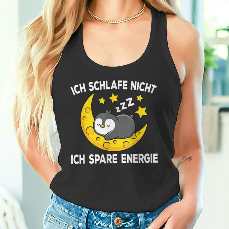 Ich Schlafe Nicht Ich Spare Energy Sleep Penguin Nightdress Tank Top