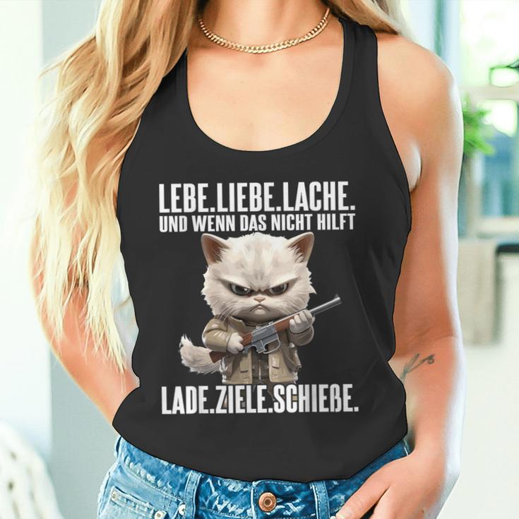 Lebe Liebe Lache Wenn Das Nicht Hilft Lade Ziele Schieße Tank Top