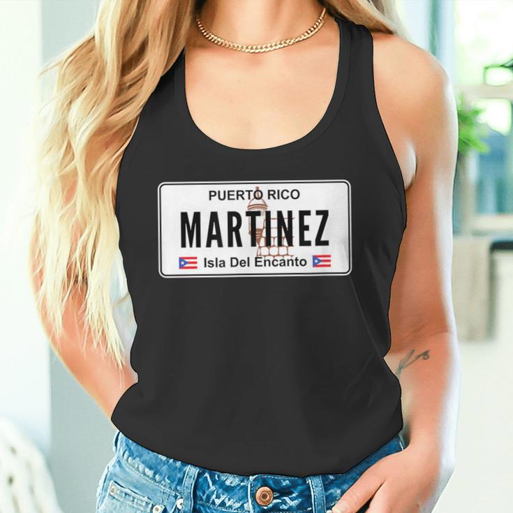 Martinez Last Name Puerto Rico License Plate Tank Top