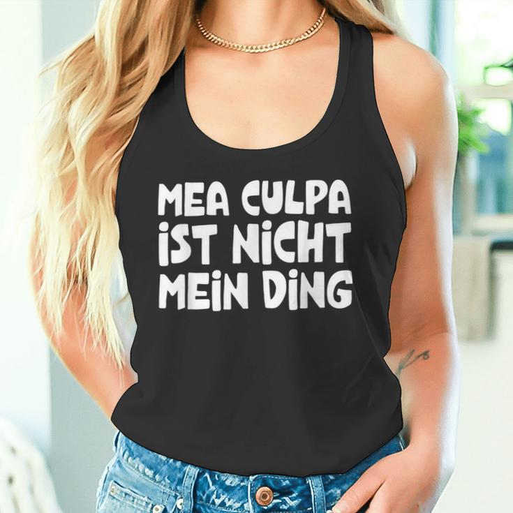 Mea Culpa Ist Nicht Mein Ding Schröder Satire Ex Kanzler Tank Top