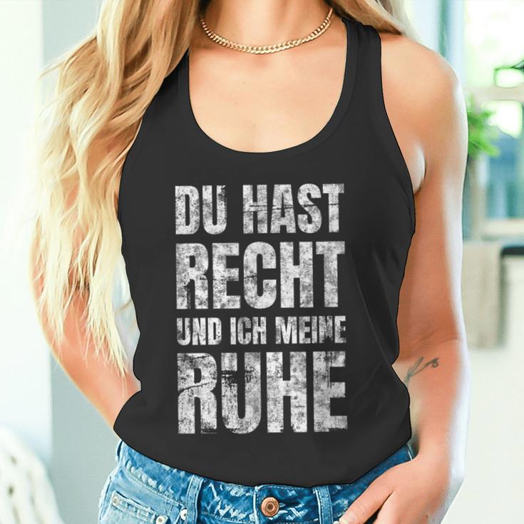 Partner Du Hast Recht Und Ich Meine Ruhe Tank Top