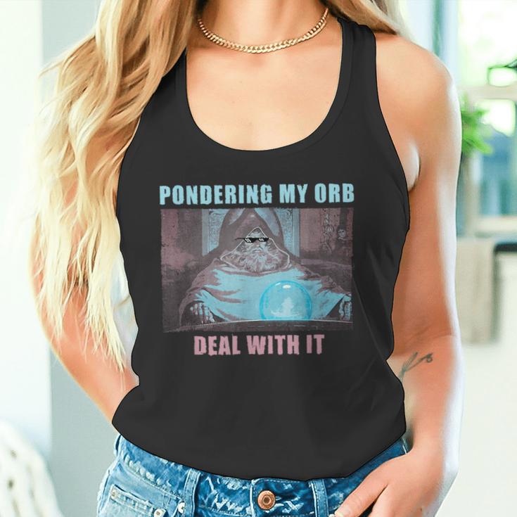 Pondering My Orb Wizard Meme Tank Top