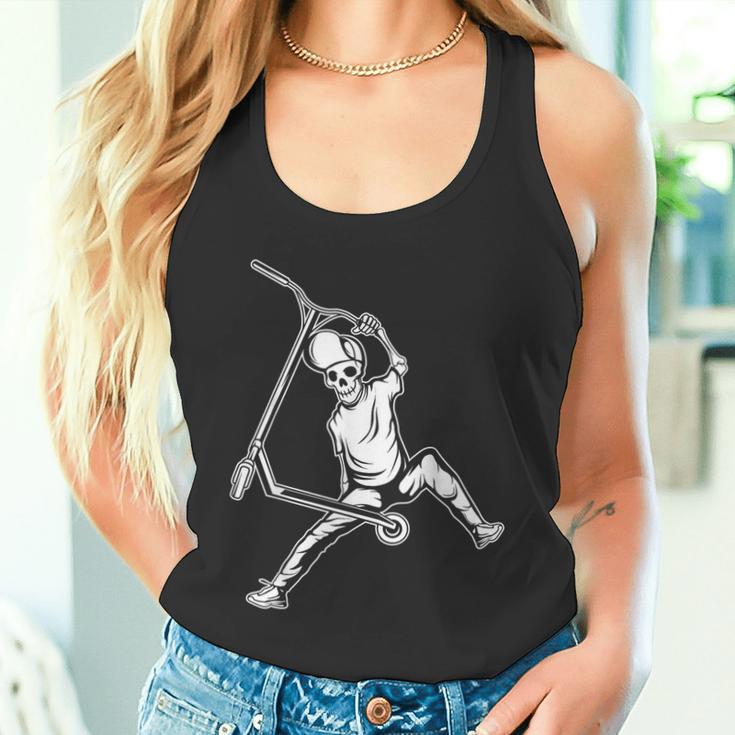 Scooter Stunt Skeleton Scooter Tank Top