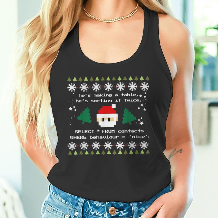 Sql Santa Claus Database Db Clause Computer Science Programmer Tank Top