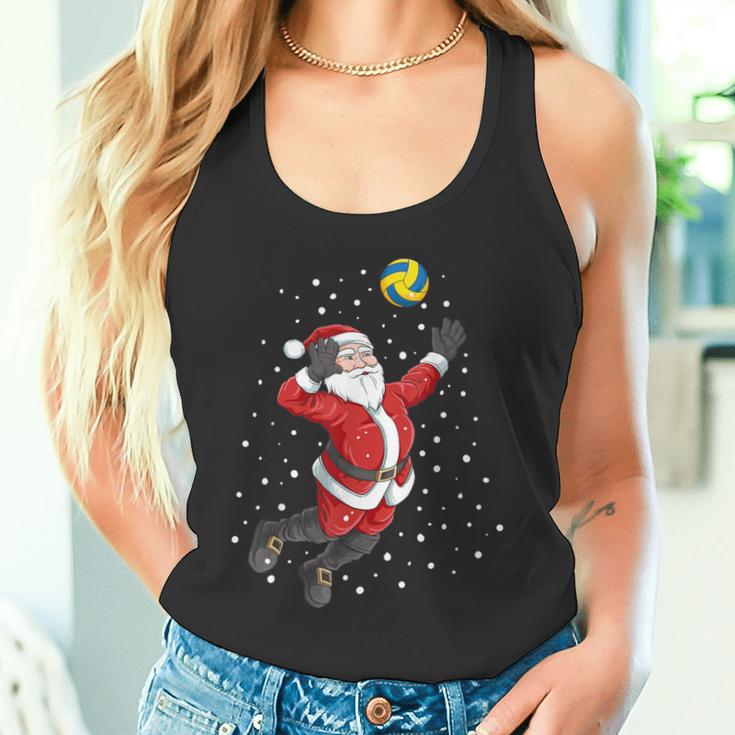 Volleyball Santa Claus Christmas Tank Top