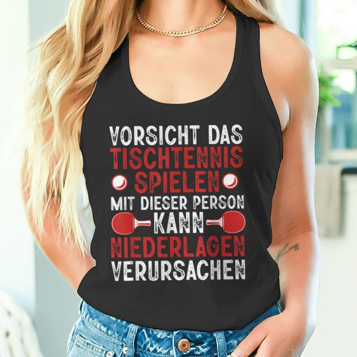 Vorsicht Das Tischtennis Spielen Ping Pong Tank Top