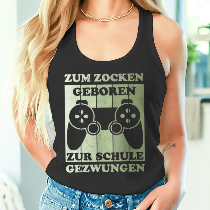 Zum Zocken Geboren Kinder Gamer Gamer Gamer Idea Tank Top