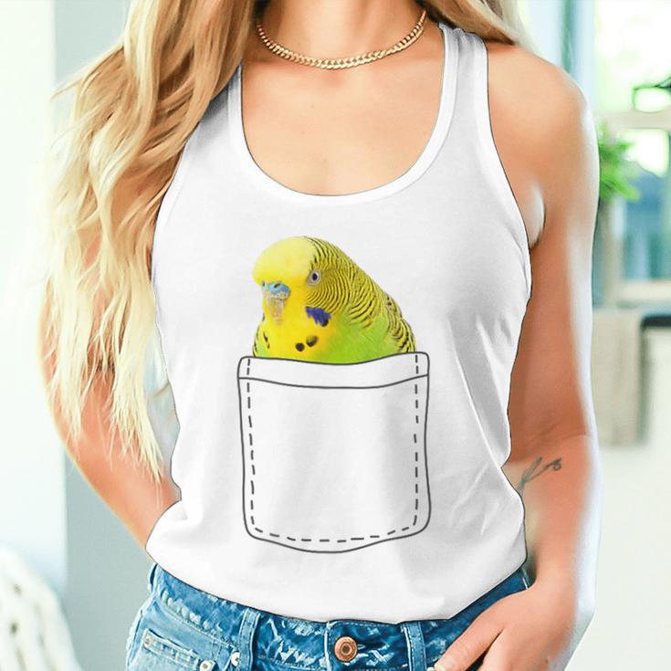 Cute Budgie In Bag Budgie Tank Top