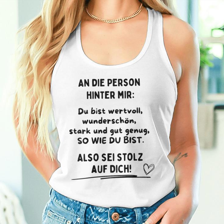 Du Bist Gut Genug Gray Tank Top