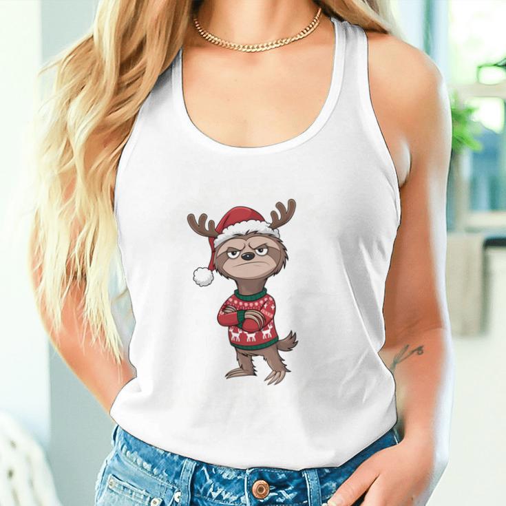 Lustiger Spruch Weihnachts Faultier Rentier War Ausverkauft Tank Top